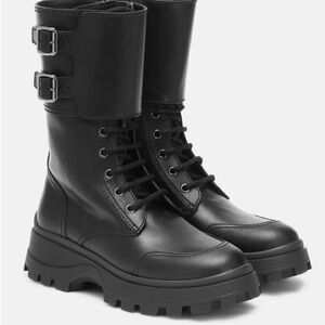 Miu Miu Black Combat Boots